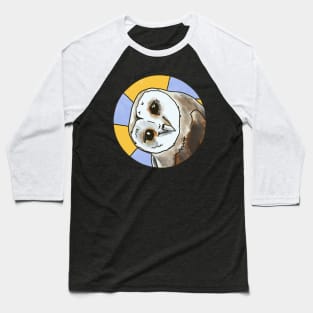 Barn Owl- Circle Design Baseball T-Shirt